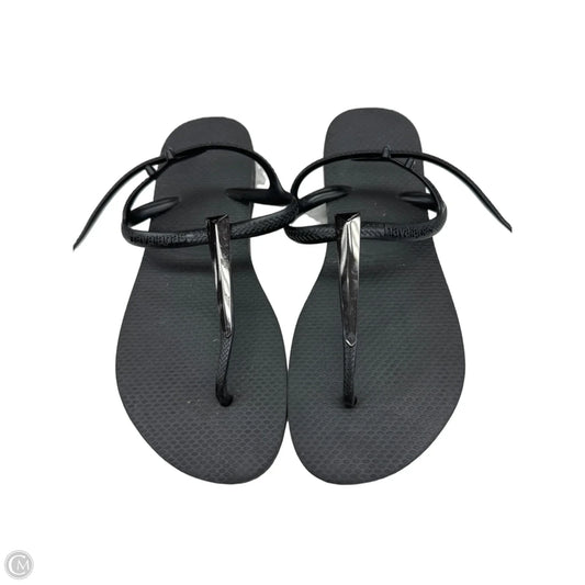Sandals Flats By Havaianas In Black, Size: 9