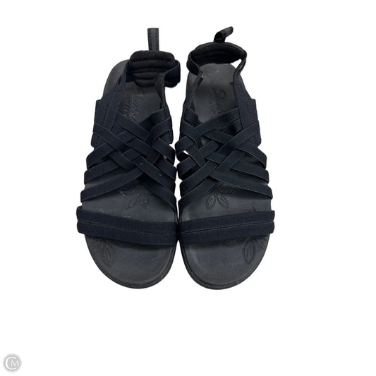 Sandals Heels Wedge By Skechers In Black, Size: 5