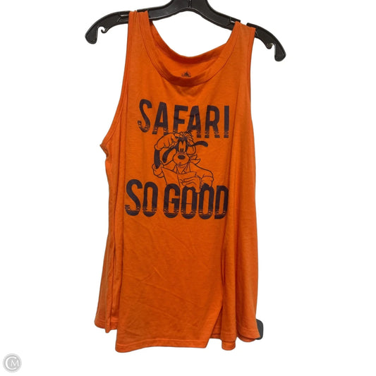 Tank Top By Disney Store In Orange, Size: Xl