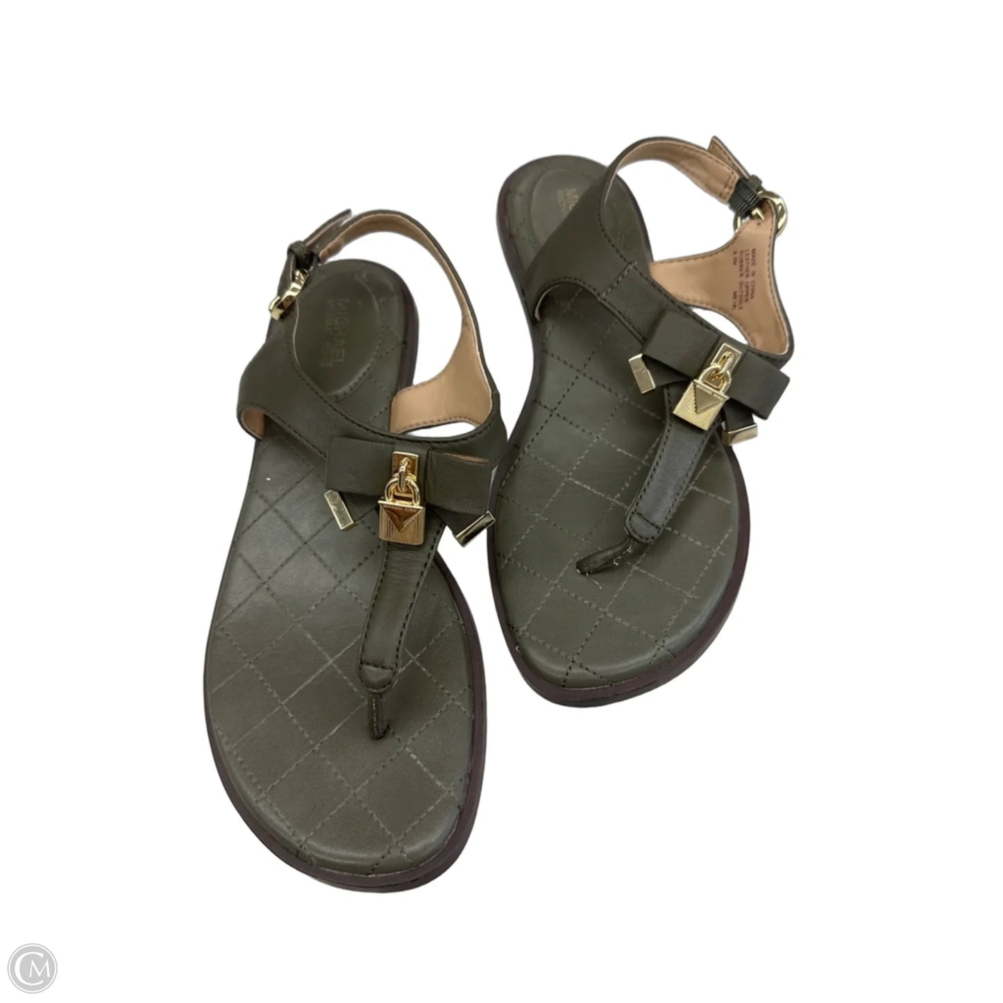 Sandals Flats By Michael By Michael Kors In Green, Size: 6.5