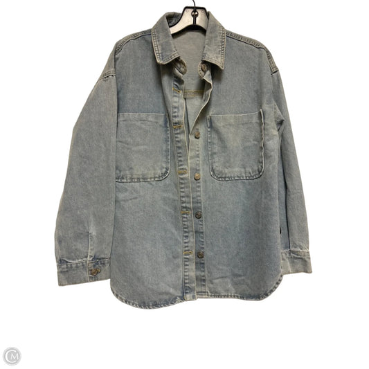 Jacket Denim By Vici In Blue Denim, Size: S
