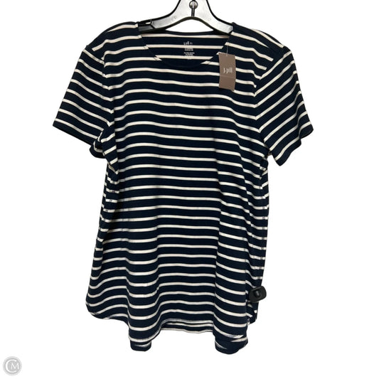 Top Short Sleeve Basic By J. Jill In Striped Pattern, Size: Lp