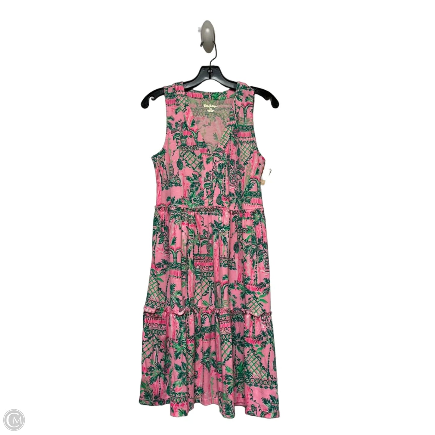 Dress Designer By Lilly Pulitzer In Green & Pink, Size: Xs