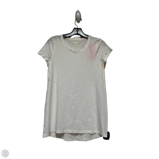 Top Short Sleeve Designer By Lilly Pulitzer In White, Size: Xs