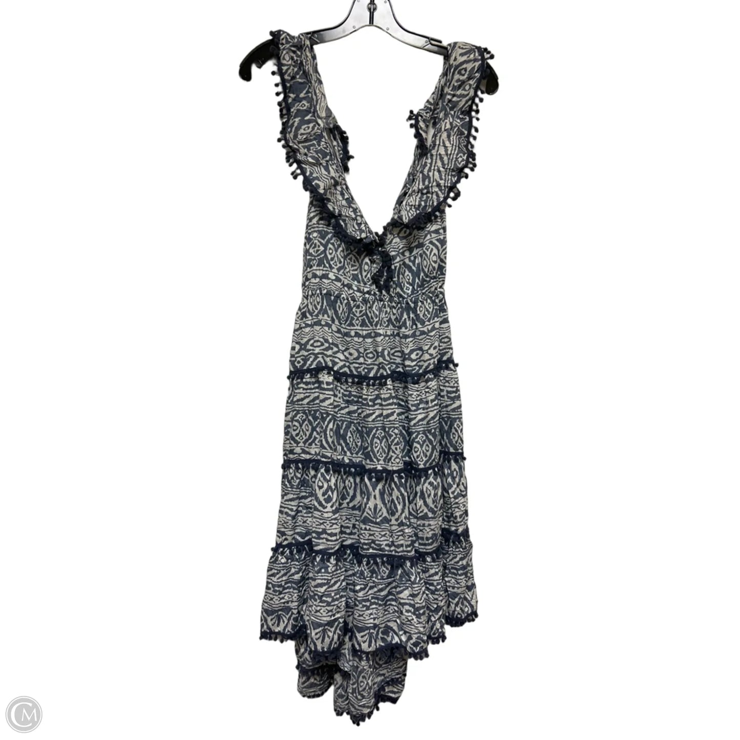 Dress Casual Short By Bohme In Blue & White, Size: 2x