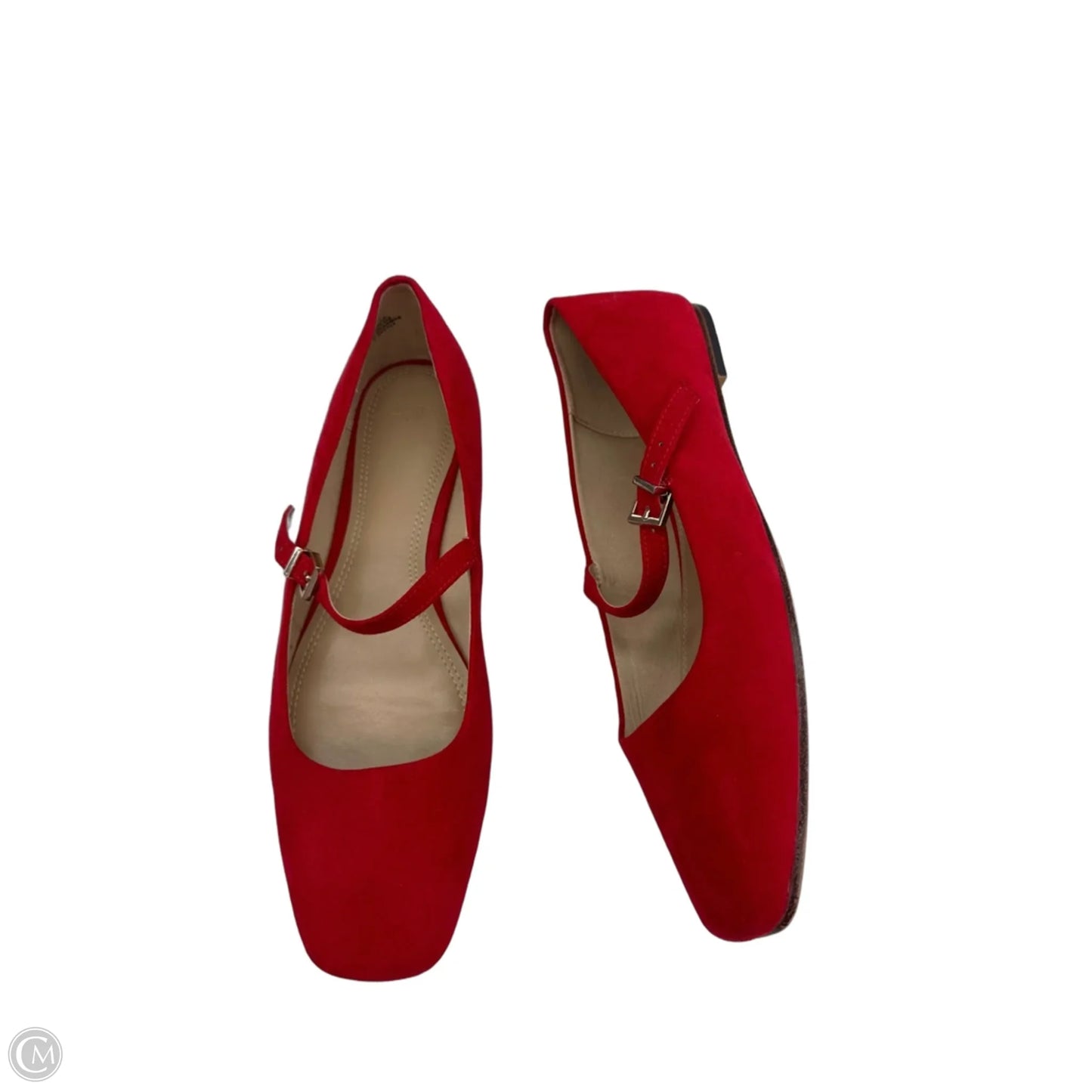 Shoes Flats By H&m In Red, Size: 7.5