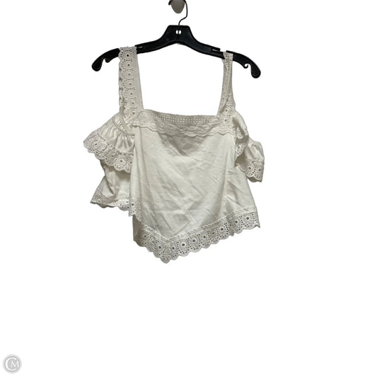 Top Sleeveless By Zara In White, Size: M