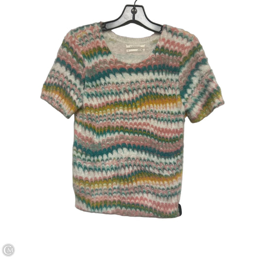 Top Short Sleeve By Anthropologie In Multi-colored, Size: S