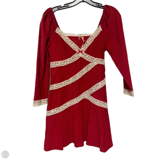 Dress Casual Short By Free People In Red, Size: Xs
