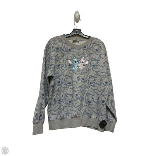 Sweatshirt Crewneck By Disney In Grey, Size: Xl