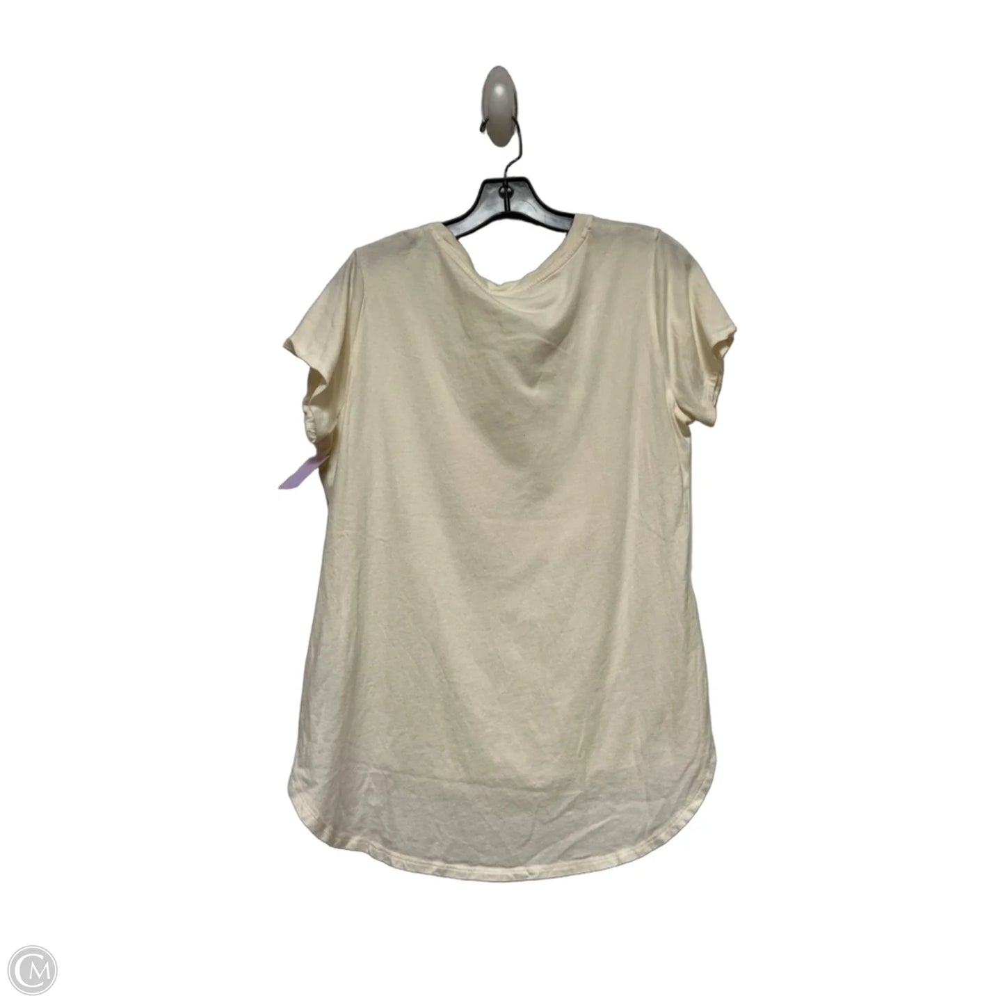 Top Short Sleeve Basic By Disney Store In Cream & Orange, Size: M