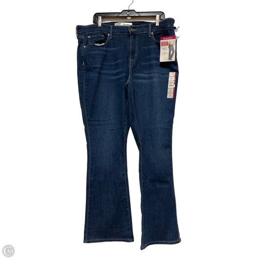 Jeans Boot Cut By Levis Signature In Blue Denim, Size: 18