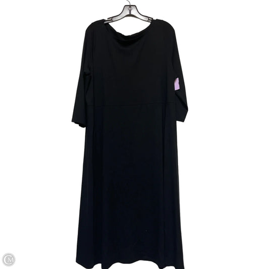 Dress Casual Midi By Eileen Fisher In Black, Size: L