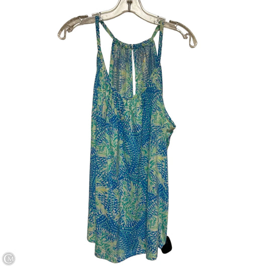 Top Sleeveless Designer By Lilly Pulitzer In Blue & Green, Size: L