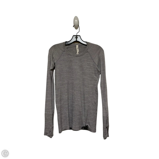 Athletic Top Long Sleeve Crewneck By Lululemon In Striped Pattern, Size: S