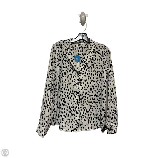 Top Long Sleeve By Cupshe In Black & White, Size: S