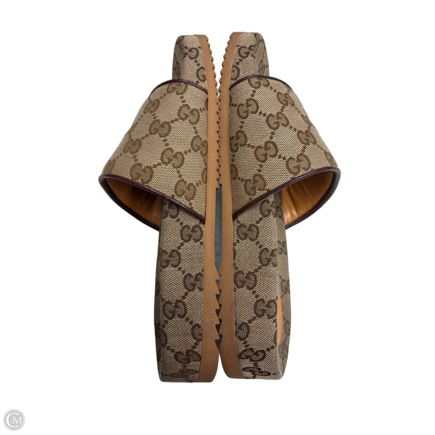 Sandals Luxury Designer By Gucci In Tan, Size: 6.5