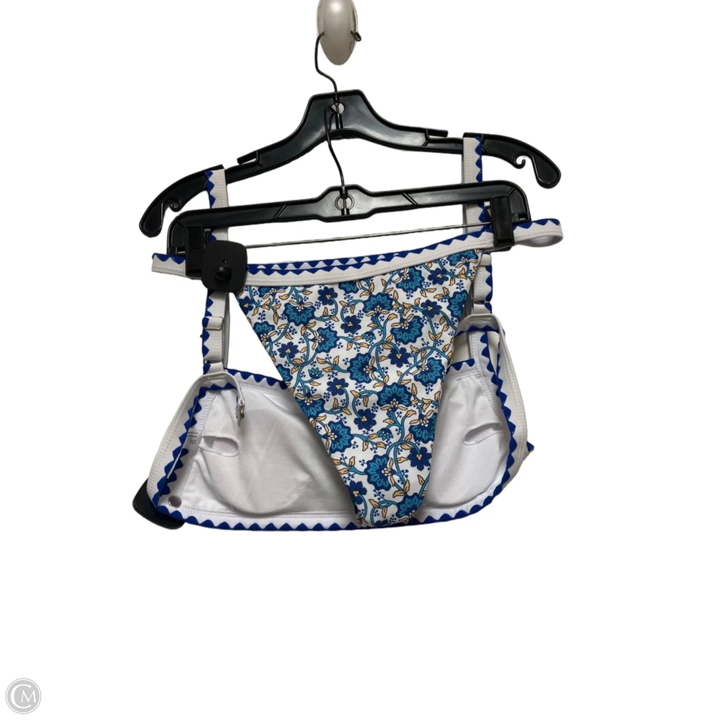Swimsuit 2pc By Clothes Mentor In Blue & White, Size: M