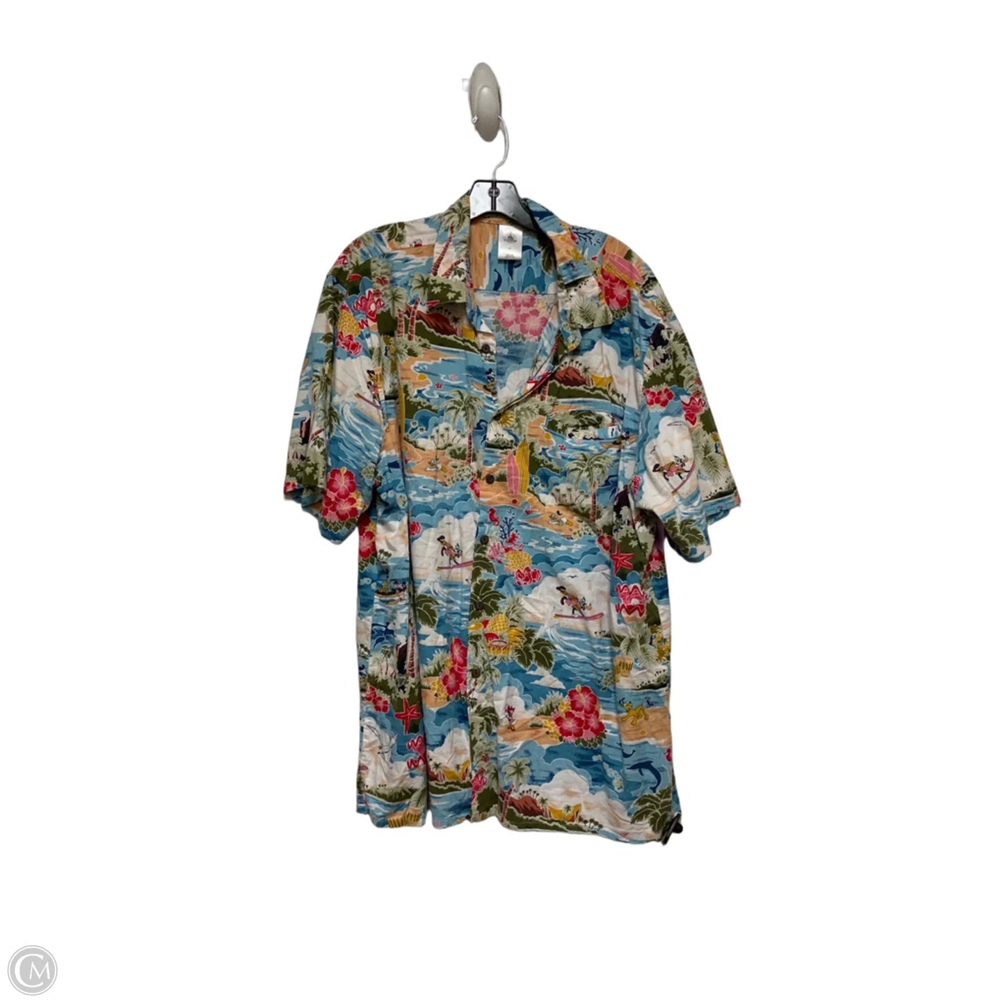 Top Short Sleeve By Disney Store In Tropical Print, Size: 2x