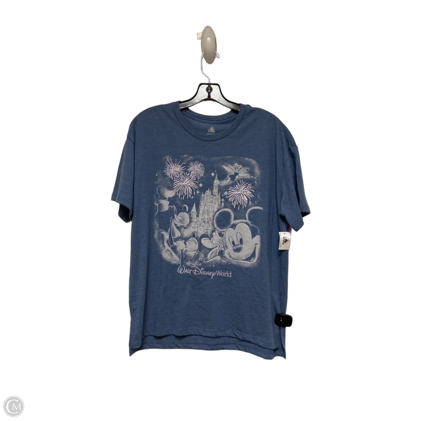 Top Short Sleeve Basic By Disney Store In Blue, Size: M