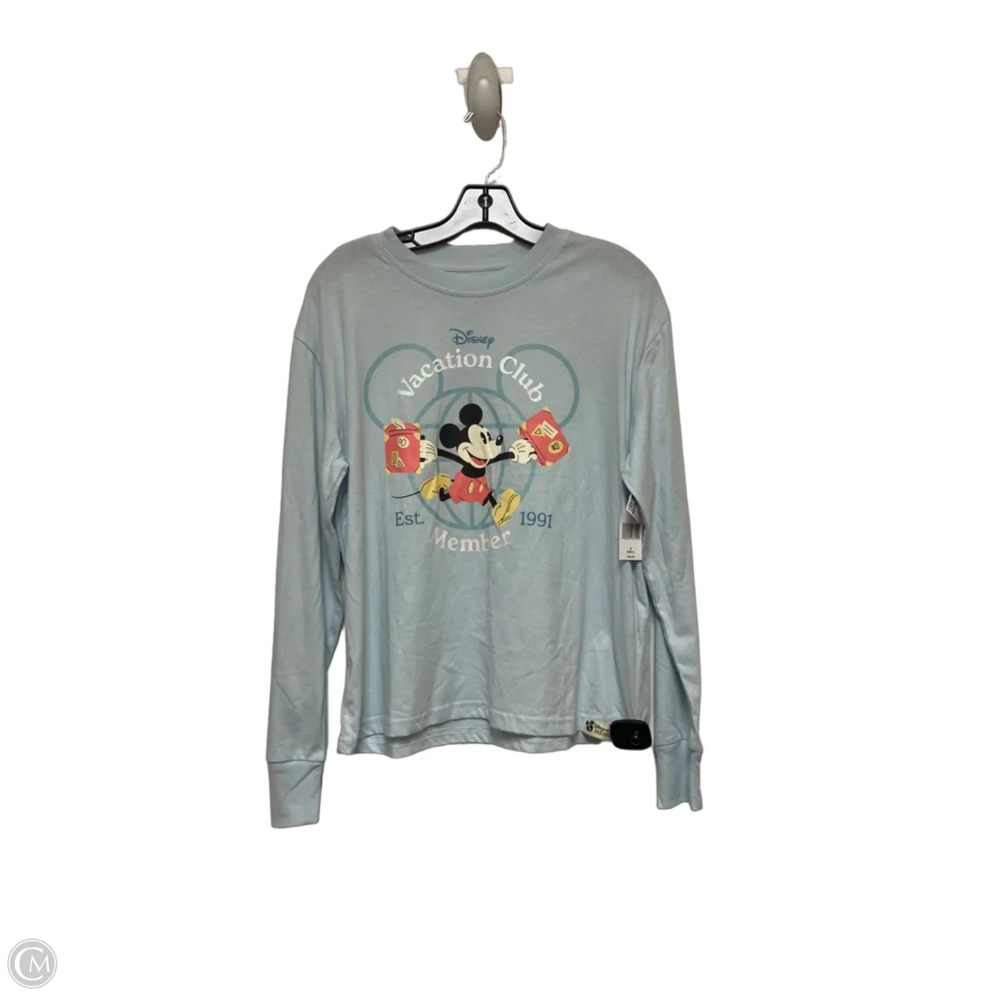 Top Long Sleeve Basic By Disney Store In Blue, Size: S