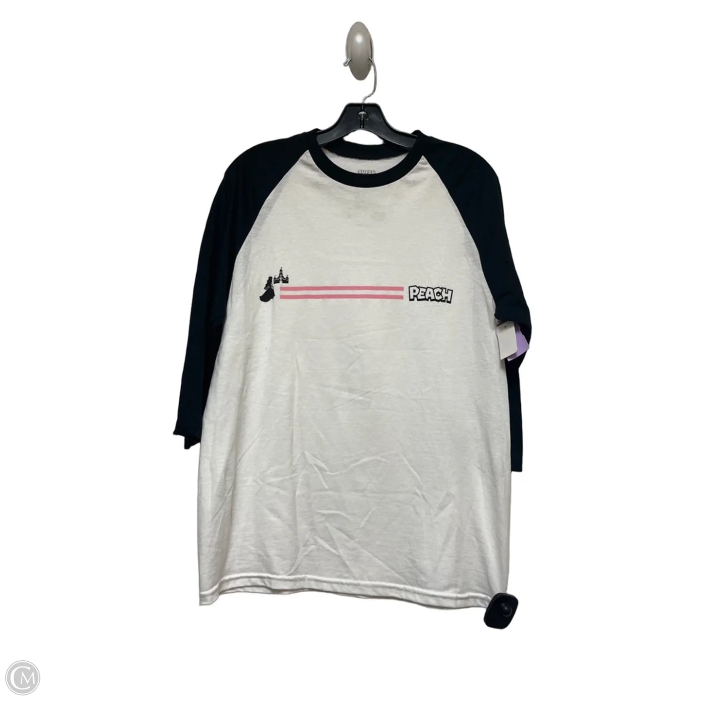 Top Short Sleeve By Clothes Mentor In Black & White, Size: S