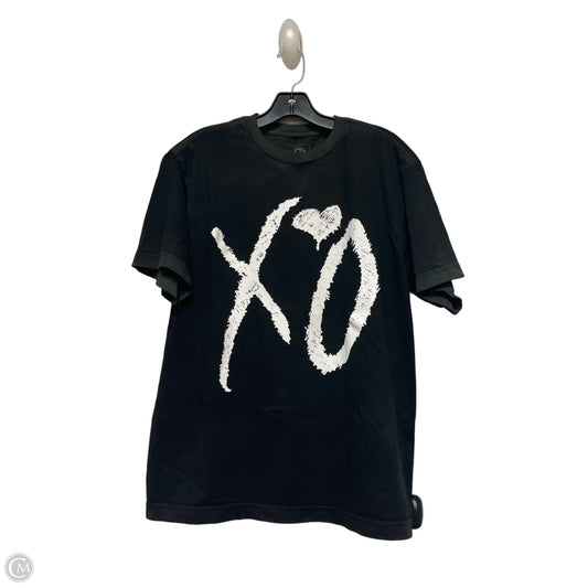 Top Short Sleeve Basic By Clothes Mentor In Black & White, Size: S