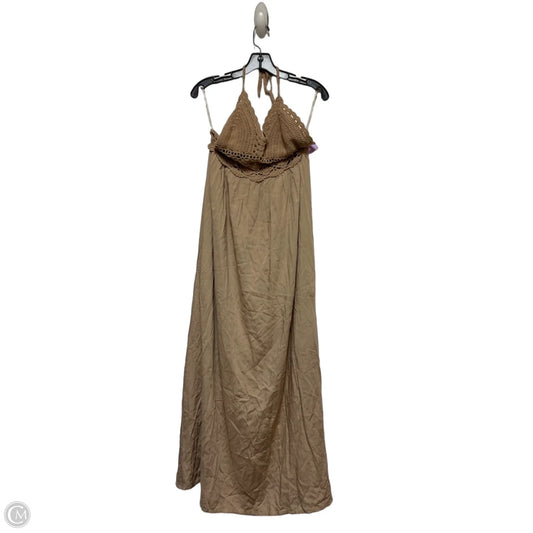 Dress Casual Maxi By Clothes Mentor In Tan, Size: L