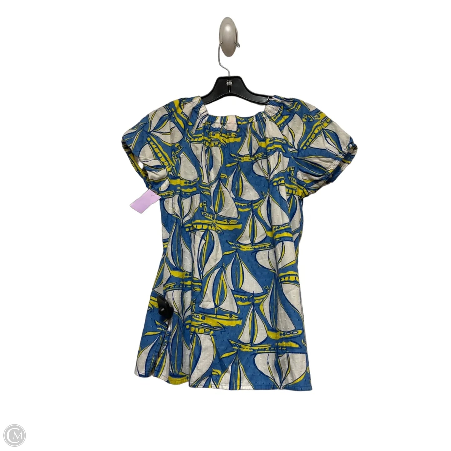 Top Short Sleeve Designer By Lilly Pulitzer In Nautical Print, Size: Xs