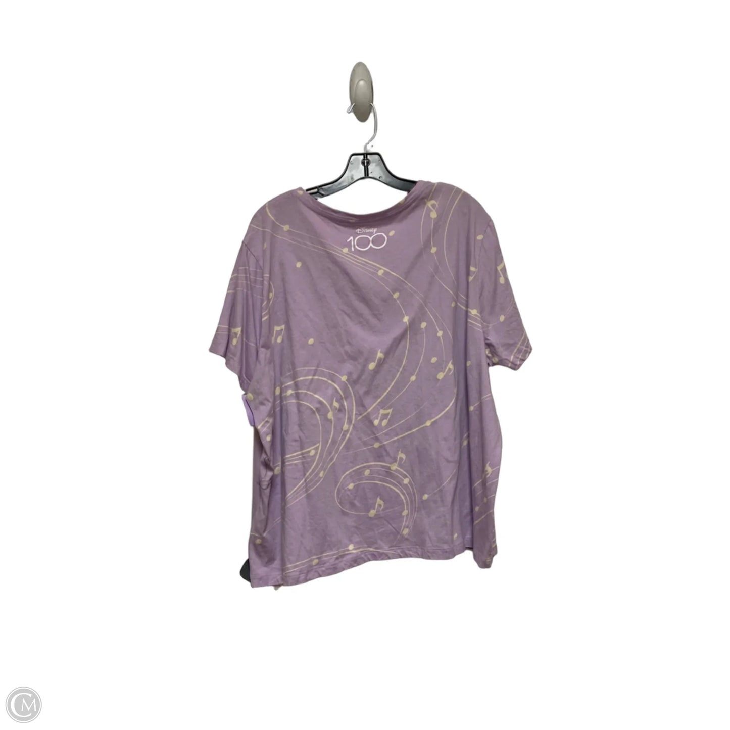 Top Short Sleeve Basic By Disney Store In Cream & Purple, Size: 2x