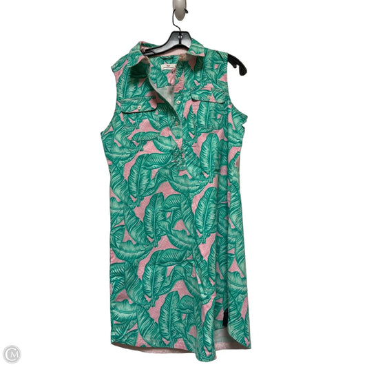 Dress Casual Short By Vineyard Vines In Green & Pink, Size: S