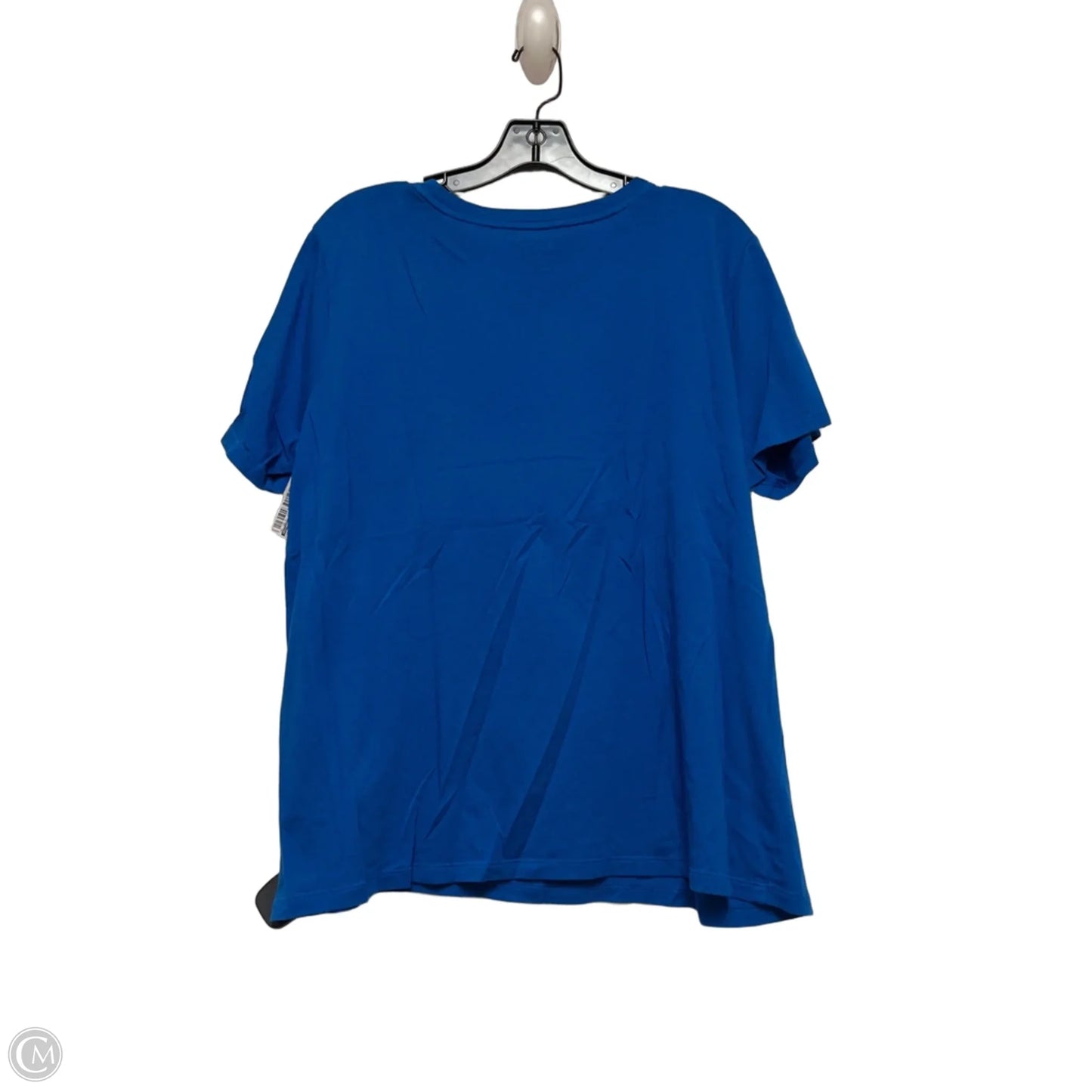 Top Short Sleeve Basic By Michael By Michael Kors In Blue & Gold, Size: Xl