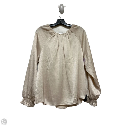 Top Long Sleeve By Loft In Cream, Size: L
