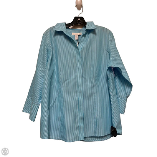 Top Long Sleeve By Chicos In Striped Pattern, Size: L
