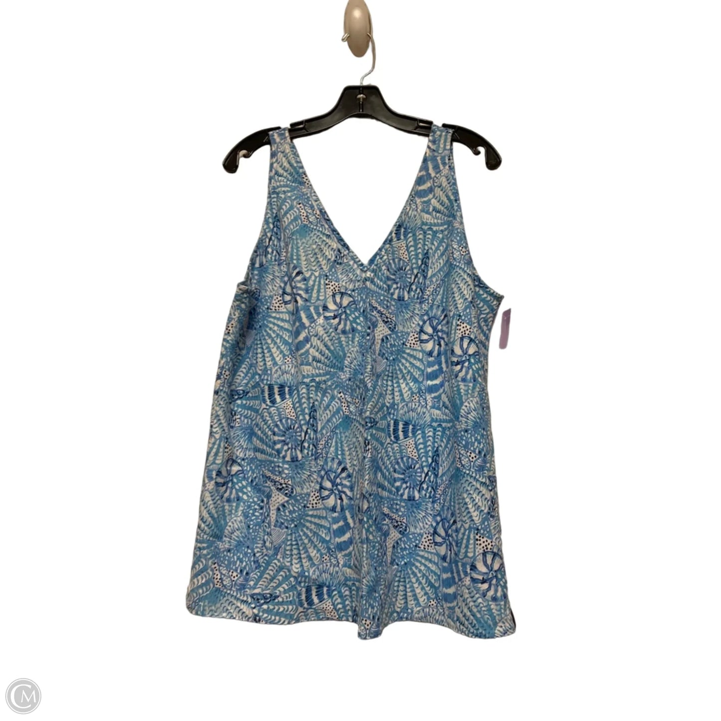 Top Sleeveless Designer By Lilly Pulitzer In Blue & White, Size: L