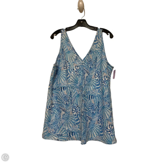 Top Sleeveless Designer By Lilly Pulitzer In Blue & White, Size: L