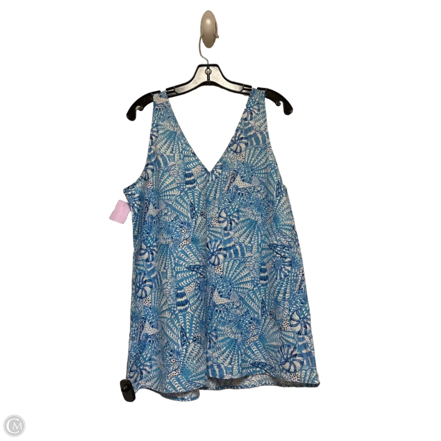 Top Sleeveless Designer By Lilly Pulitzer In Blue & White, Size: L