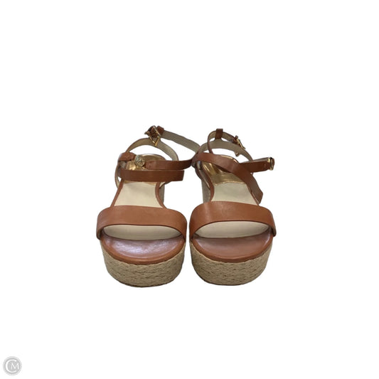 Sandals Heels Wedge By Michael By Michael Kors In Tan, Size: 10