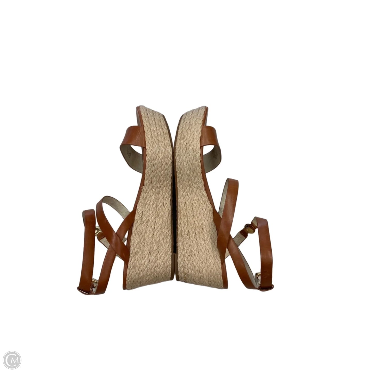 Sandals Heels Wedge By Michael By Michael Kors In Tan, Size: 10