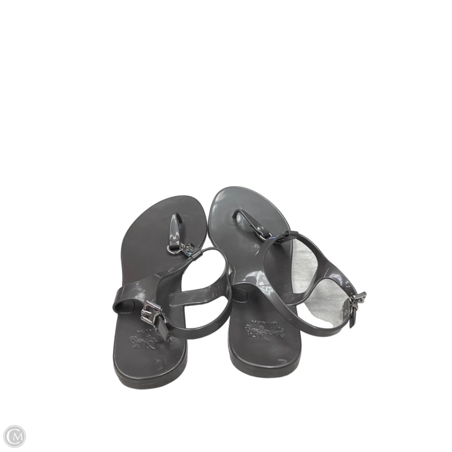 Sandals Designer By Coach In Grey, Size: 9