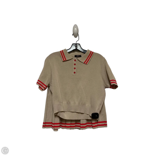 Skirt Set 2pc By Micas In Red & Tan, Size: 12