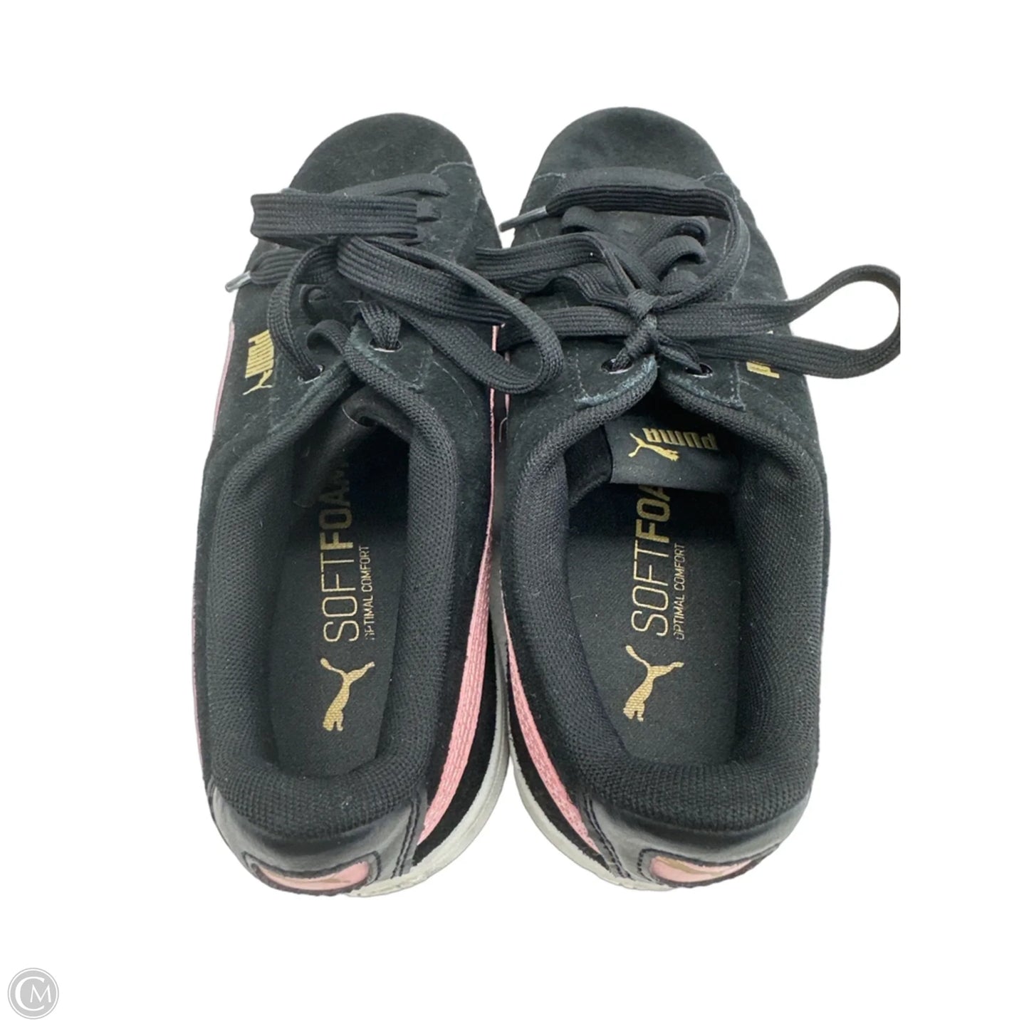 Shoes Sneakers By Puma In Black & Pink, Size: 9