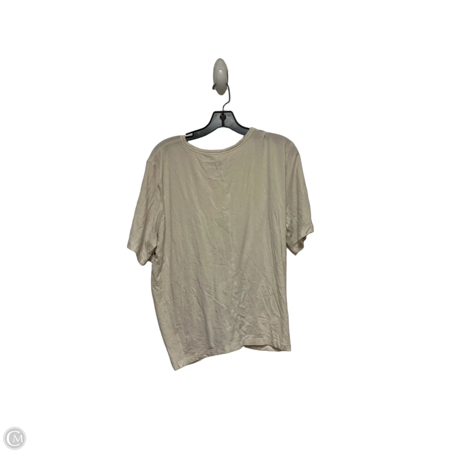 Athletic Top Short Sleeve By Lululemon In Cream, Size: L