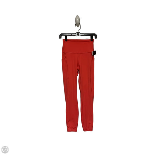 Athletic Leggings By Lululemon In Peach, Size: 4