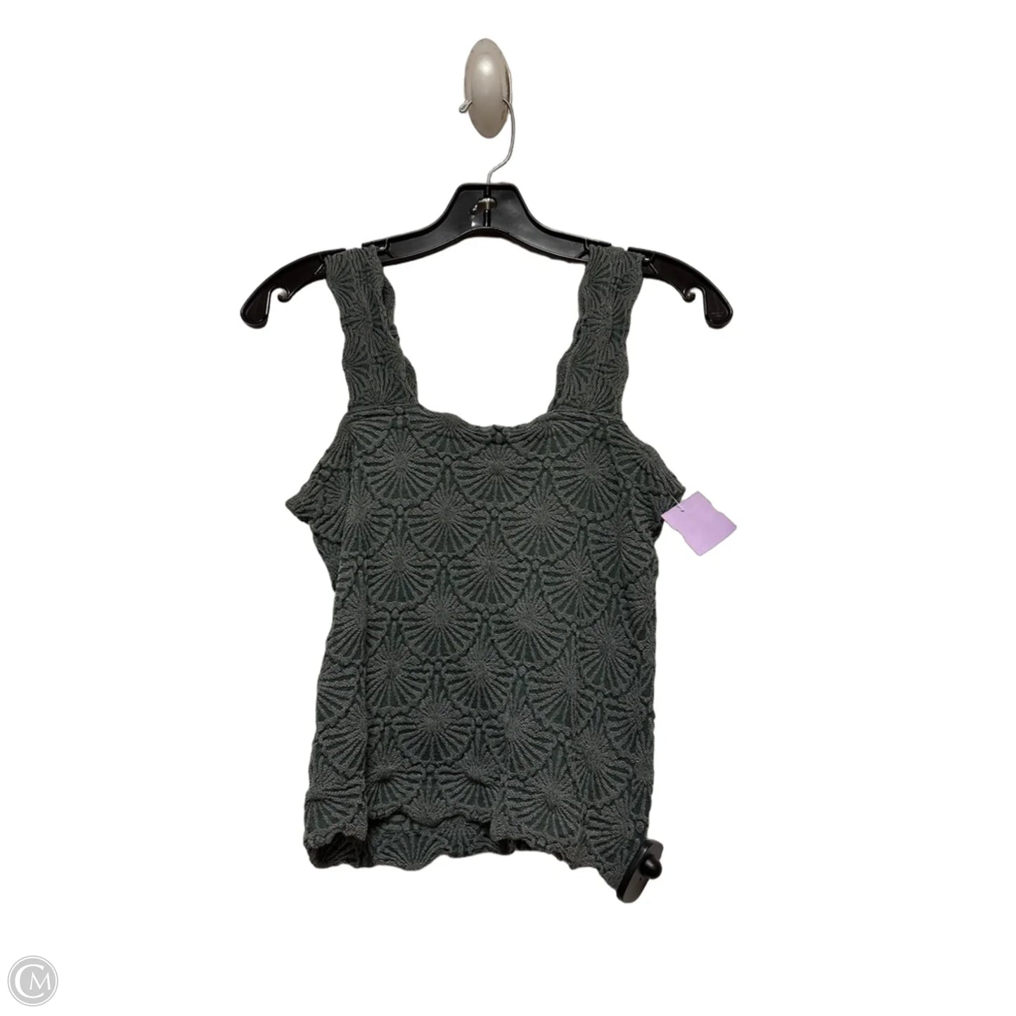 Top Sleeveless By Aura In Green, Size: L