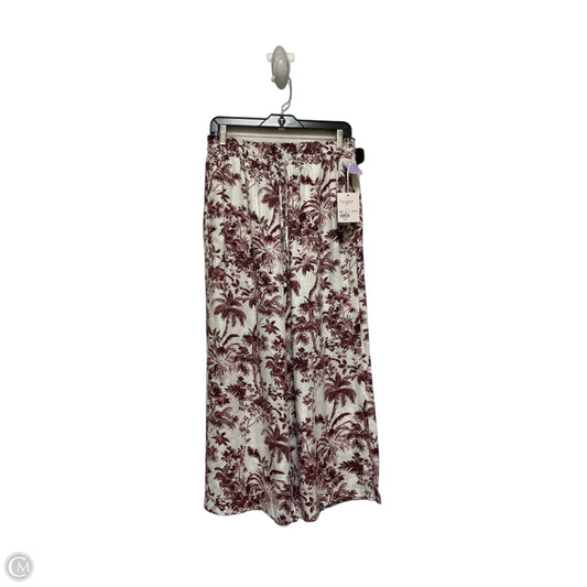 Pants Wide Leg By Lc Lauren Conrad In Tropical Print, Size: Mp