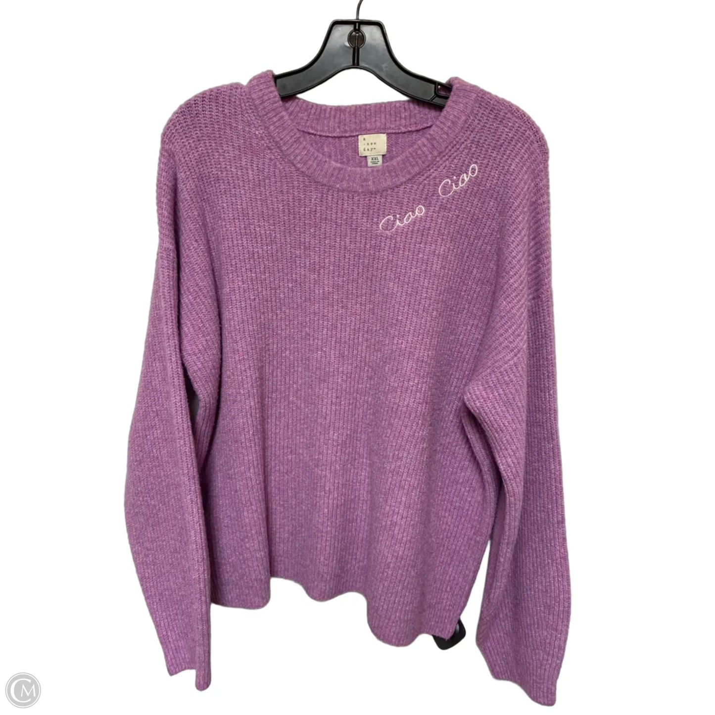 Sweater By A New Day In Purple, Size: Xxl