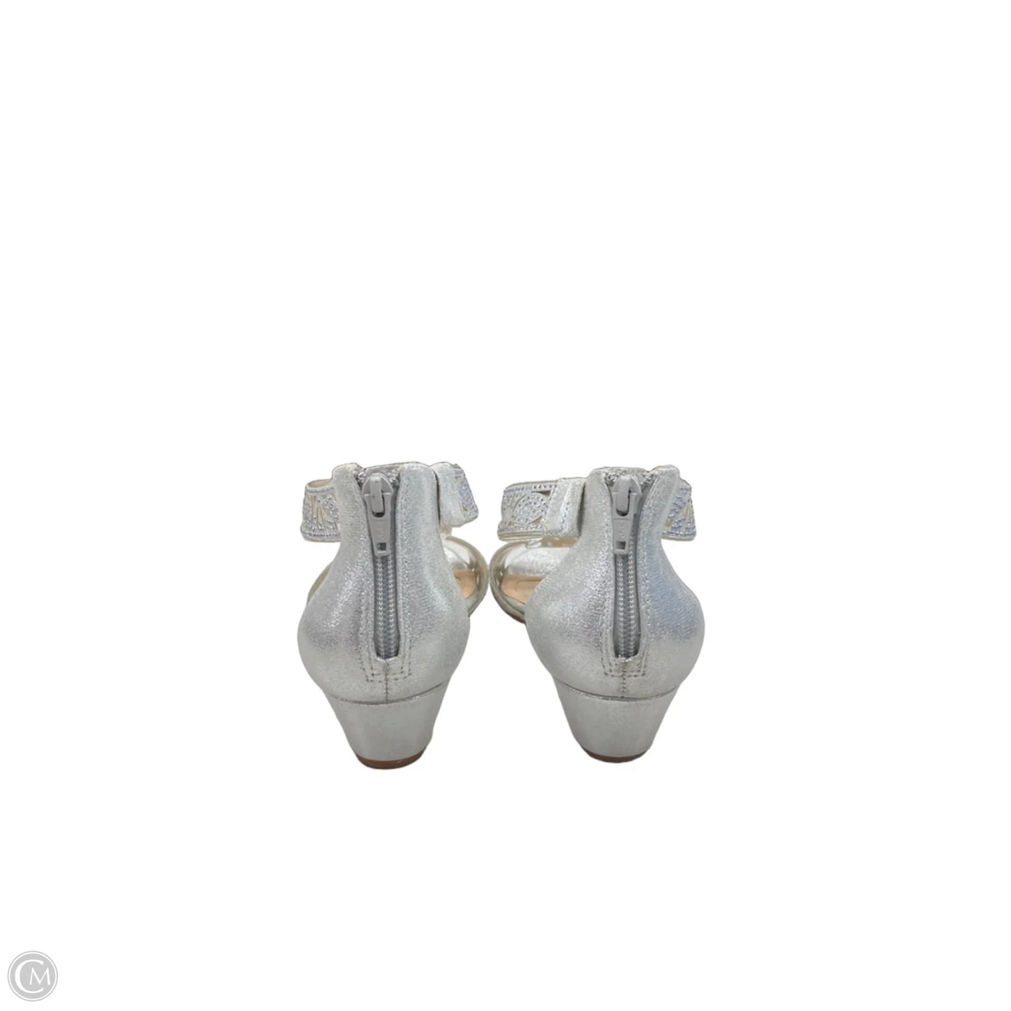 Sandals Heels Wedge By Alex Marie In Silver, Size: 8.5