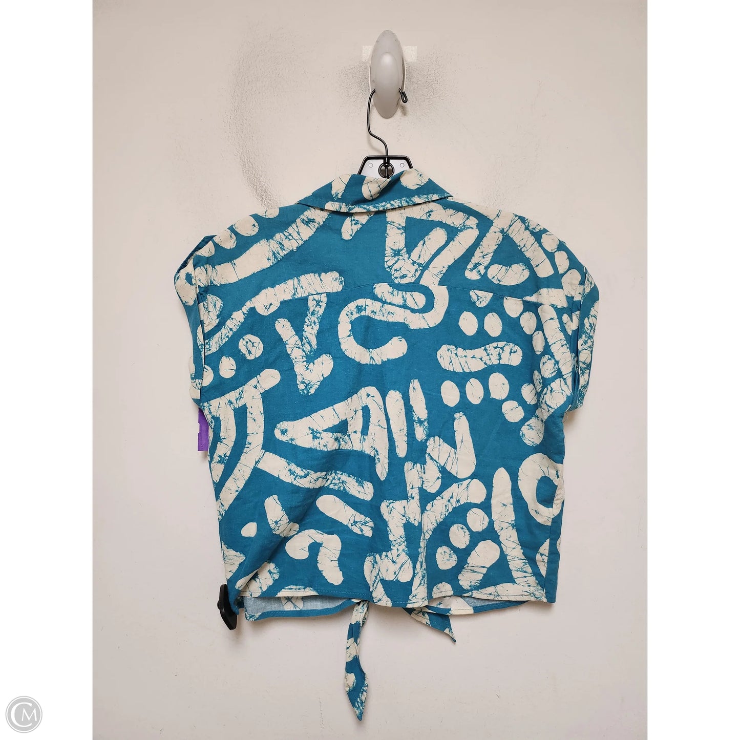 Top Short Sleeve By Haute Hippie In Blue & White, Size: S