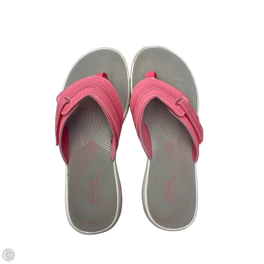 Sandals Flats By Clarks In Pink, Size: 7